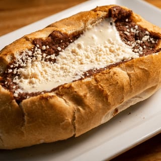 Pan con Frijol y crema